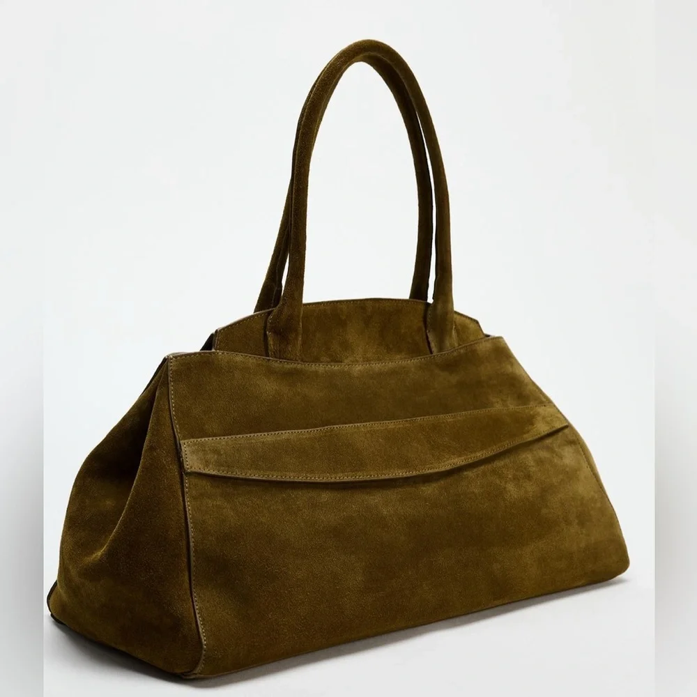 NWT Limited Edition Zara Suede leather bag - Picture 2 of 13